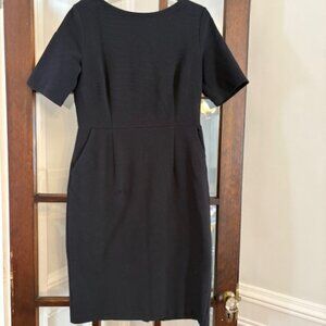 LOFT Black Short-Sleeved Dress, Size 8